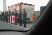 Firefighters paying tribute